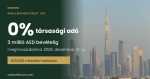kisvállalkozói adókedvezmény Dubaiban 2029-ig.